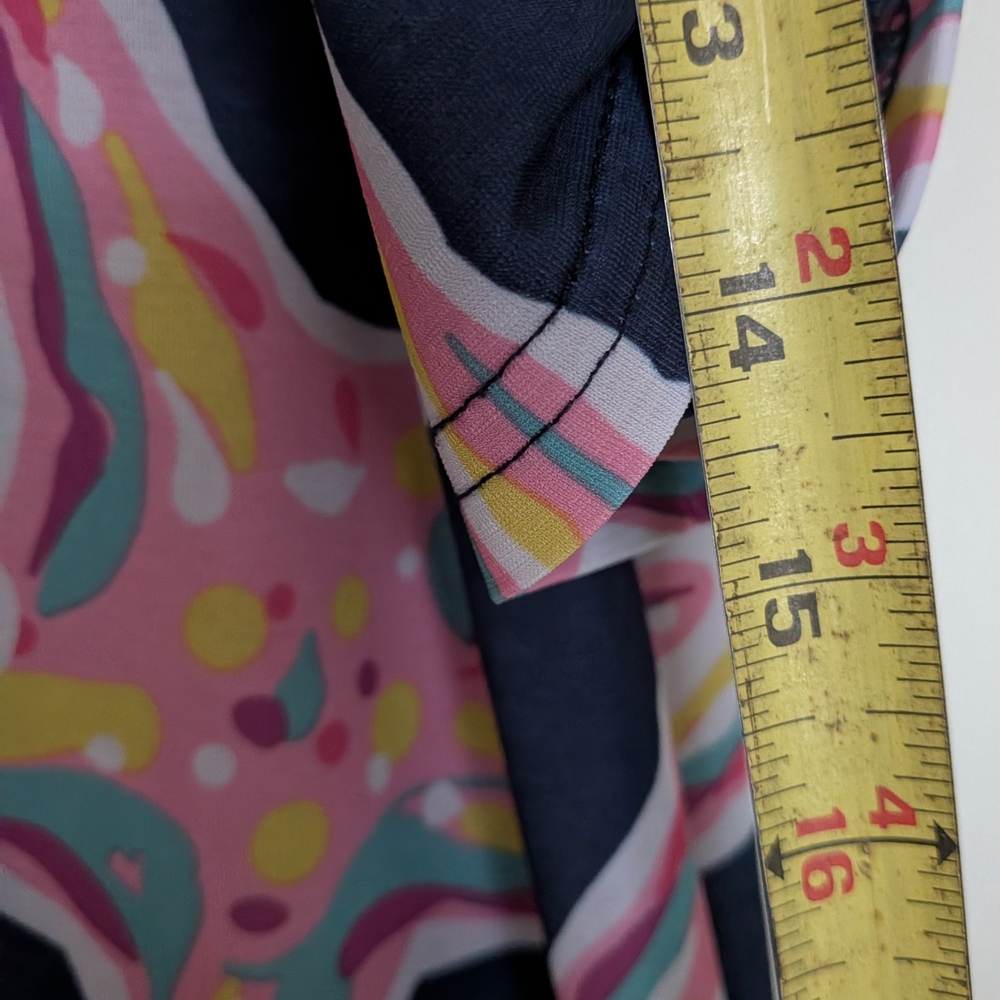 Simply Southern Navy Tunic with Pink & Light Blue Starfish Motif XL Beach Vacay - Picture 5 of 5
